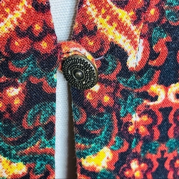 H&M Long Sleeve Boho Festival Multi Keyhole Back Mini Dress- Size 4 - Picture 10 of 10